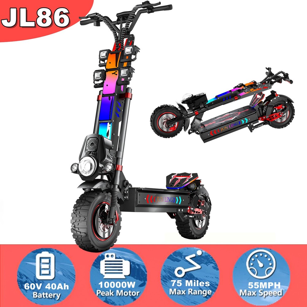 1000W/3200W/10000W Electric Scooter Monopatín Eléctrico Adulto High Speed Uphill