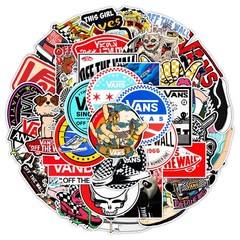 50 Pack Vans Skateboard Stickers Bomb Vinyl Laptop Luggage Graffiti Decals Lot
