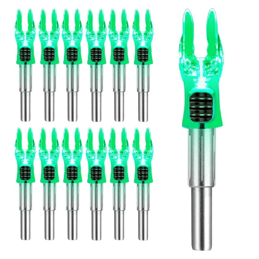 DEEPOWER S Lighted Nocks for Arrows .244/6.2mm 6/12 Pack Lighted Arrow Nocks …