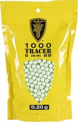 Tracer BBS Glow-in-The-Dark 6mm Airsoft BBS Ammo, 1000 Count