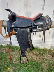 Vintage Western Silver Show Parade Saddle Doule Rigging 15″ Simco Fair Condition