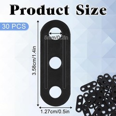 Rope Tightener, 30 PCS Tent Tensioners Plastic Cord Black