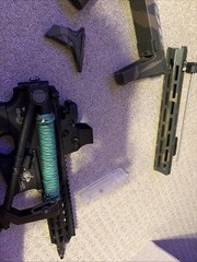 AIRSOFT Lot Two Guns One Aeg Calico Jack Modded, And One Gas Rifle Knights Arm.