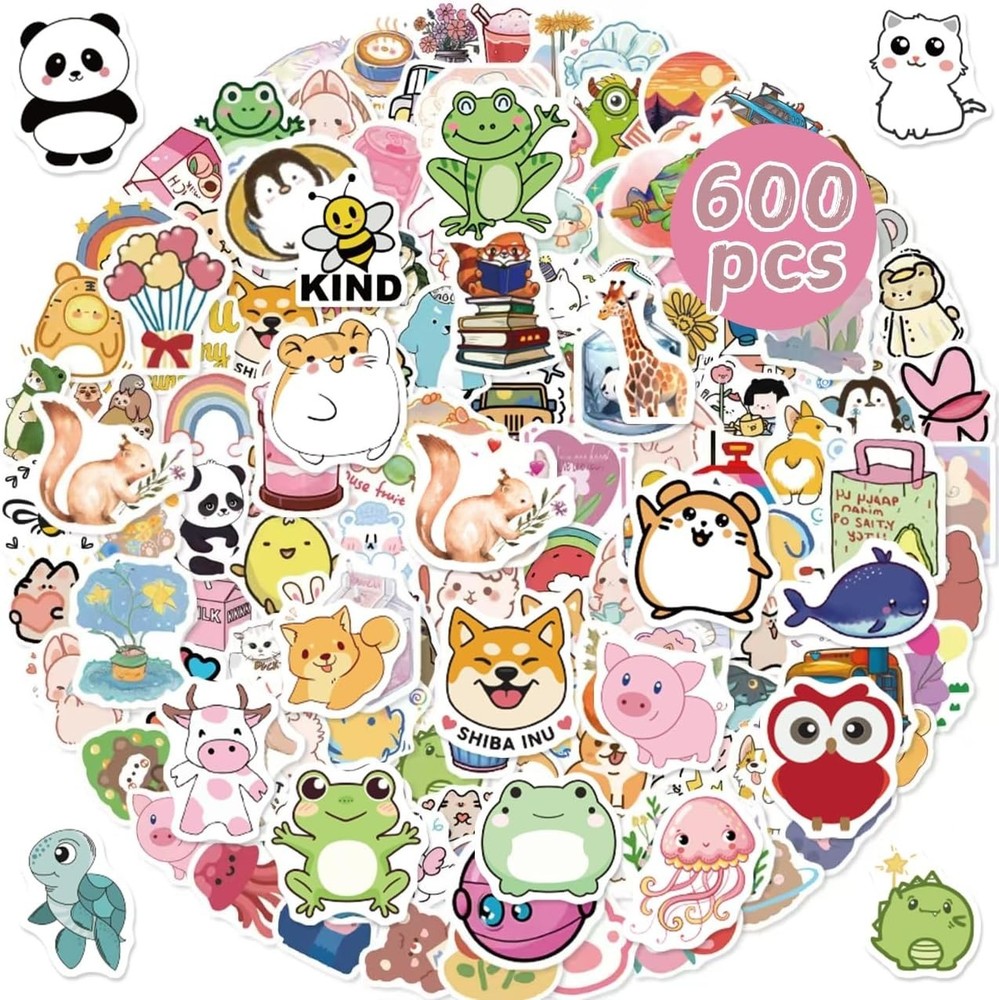 600PCS Random Vinyl Stickers Bulk Pack – Waterproof Stickers for Kids, Teens & A