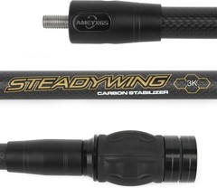AMEYXGS Archery Bow Stabilizer for Compound Bow, 3K Carbon Fiber 6″, 8″, 10″, 12