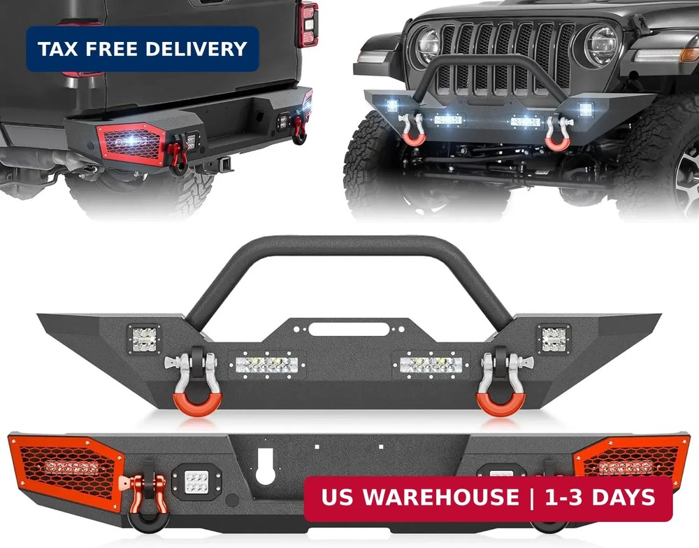 YZONA for JT Pickup Truck Front and Rear Bumpers Compatible with 2020 2021 2022