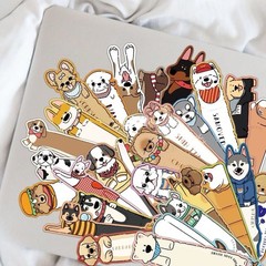 12Pcs Random Cute Dog World Pet Animal Cartoon Reading Bookmarks Book Lover