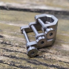 Titanium Alloy D Shape Keychain Buckle Portable Backpack Connector Pendant EDC