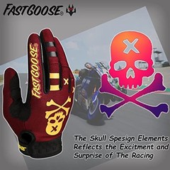 Dirt Bike Motorcycle Gloves – Motocross, Motorbike & ATV Off Road Medium Maroon