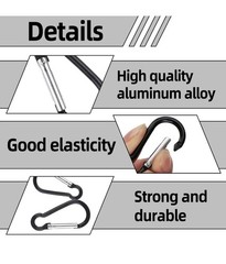30 Pcs 2″ Carabiner Bulk Spring Snap Hooks Bulk Aluminum Alloy Clip Multi Color.