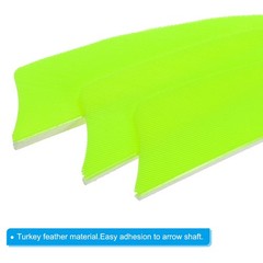 50 Pack Arrows Vanes 5 Inch Arrow Feather Right Wing Fluorescent Green for DIY