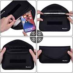 Signal Blocking Bag, 2 Pack RFID Faraday Bag Shield Pouch Cage Box Wallet Cas…