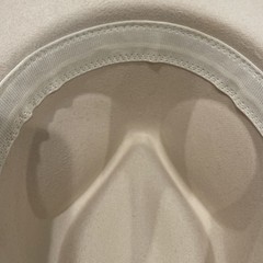 Ivory Western Hat with Silver Concho Band,Polyester Cotton blend, adjustable