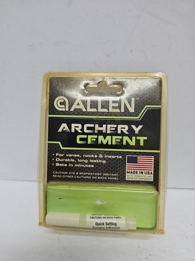 Allen-Archery Cement-For Vanes/Nocks/Inserts. Durable/Long Lasting/Set In Min.