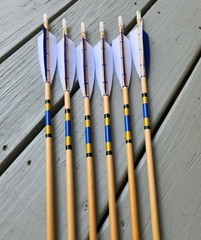 Half Dz 11/32 Cedar Arrows 31″ RW Fletch 5″ 30-40# With 125gn Field Points