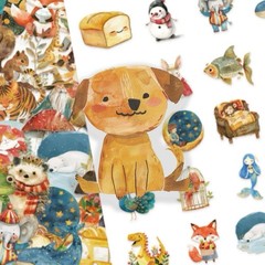 25Pcs Random Cute Fairy Tale Cartoon Animal Fairytale Graffiti Stickers