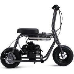 MotoTec Wild Rover 49cc 2-Stroke Kids Gas Mini Bike Grey