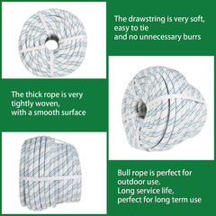 5/8 in 150 FT Braided Rigging Rope 11000 LBS Breaking Strength High Force Polyes