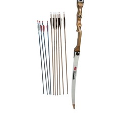 PSE Archery Razorback Takedown Adult Wooden Recurve Bow Set Heritage Series