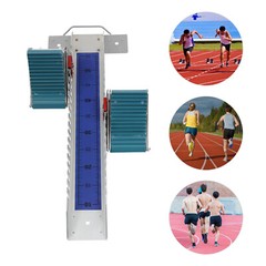 Adjustable Track Starting Blocks Aluminum Alloy Rail Rubber Pedals Silver/Blue