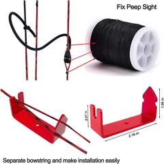 Archery Peep Sight Tubing, 1/4″ 3/16″ Tube Peep Sights with Bowstring Separator