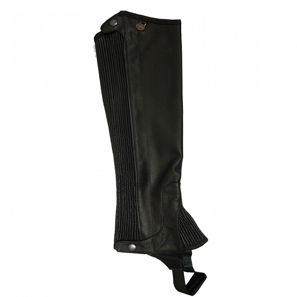 66ER Tall Medium Ovation Ladies Half Chaps Pro Top Grain Leather Black