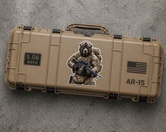 Tactical Military Bear Operator Sticker AR Decal Army Navy Special Ops Recon