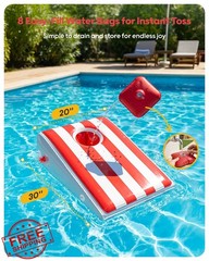 QPAU Inflatable Cornhole Boards Dark Blue/Red