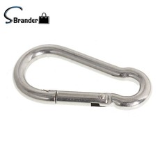 12 Pack 440 Lbs 304 Stainless Steel For Hiking Fishing Carabiner Clip Snap Hook