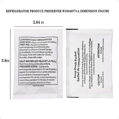 Refrigerator Produce Preserver W10346771A Replacement Fresh Pack 6 Holders