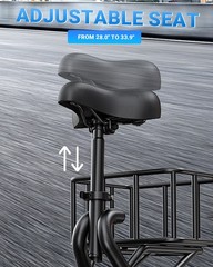 Electric Scooter with Seat, 14″ E-Scooter with 36V 7.8AH Battery, 350W Motor