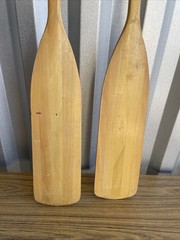 Vintage NAVAJO BRAND Wood Canoe Paddles Set Of 2, Adult Size 53” Long