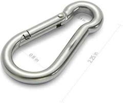 304 Stainless Steel Spring Snap Hook Carabiner Clip Set Of 6 264Lbs