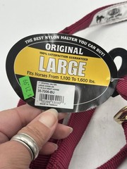 Weaver 1” Original Halter 35-7006-BU Large Horse 1100-1600 Burgundy New Tags