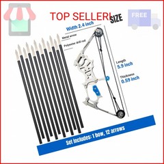 5.9″ Compound Bow and Arrow Set, Mini Archery Bow Set with 12 Arrows, Left and R