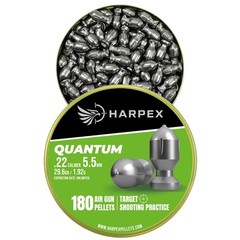 Harpex Quantum .22 (5.5mm) Cal Airgun pellets Heavy impact Precision Lead 29.6gr