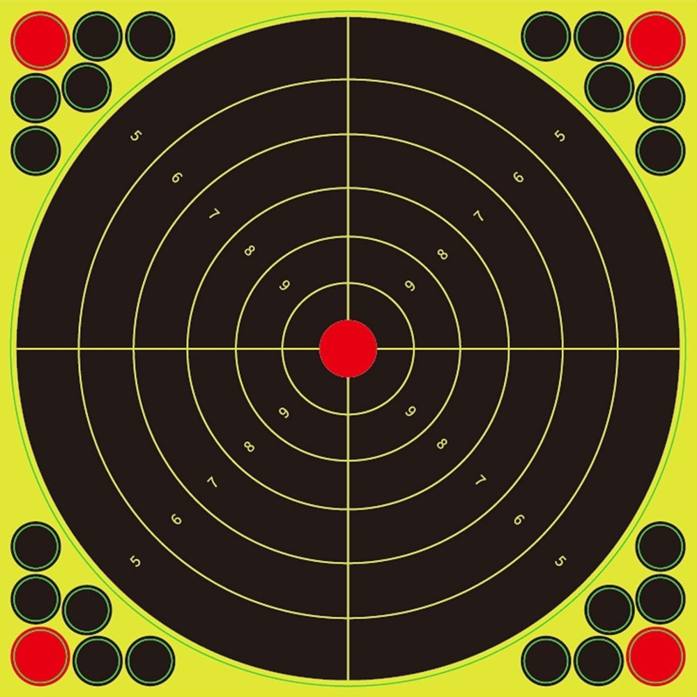 12×12 Inch Splatter Reactive Targets in Fluorescent Yellow, 12X12″, Yellow