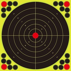 12×12 Inch Splatter Reactive Targets in Fluorescent Yellow, 12X12″, Yellow