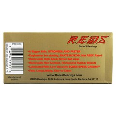 8-Pack Bones Bearings Big Balls Reds Precision Skate Rated Bearings