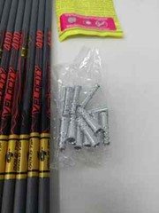 12pk Gold Tip Velocity 400 Uncut Carbon Arrow Shafts w/ Inserts & Nocks: VEL400S