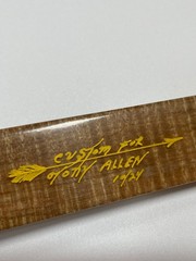 Stewart’s Handmade Longbow Recurve 42#@26″ Osage, Bamboo, Cocobolo, Curly Maple,