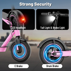 Electric Scooter Adults 19MPH 21Miles Range 10»Tire 350W E-Scooter