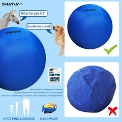 30 Inch Dog Horse Ball with 2 Covers, Giant Herding Ball for Dog Blue Heelers…