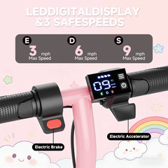 Ladped 250W Electric Scooter for Kids, Up to 9 MPH, 10 Miles E-Scooter
