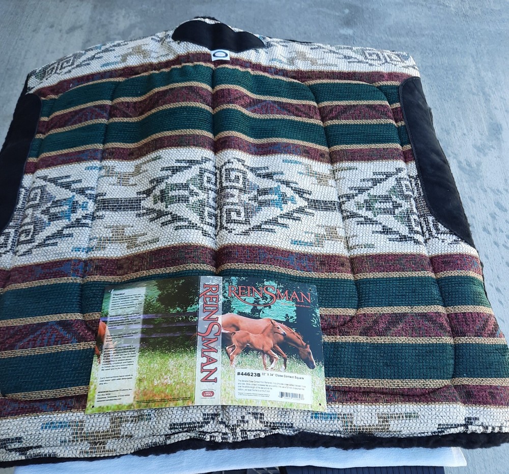REINSMAN Western Saddle Pad with Felt Bottom ~ 32″ x 34″ Close Contact Square