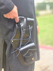 Handmade Leather Belt Archery Quiver with Pouch – side leg Arrow Holder
