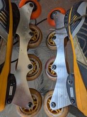 Men’s Ultra Wheels Roller Blades, Sz 11 Gray/yellow