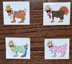 GOAT USA Sticker Mystery Pack ! 5 Stickers – No Duplicates! LOT OF 38, FREE SHIP