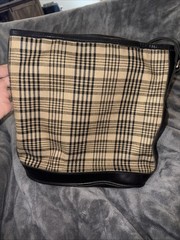 5/A Baker Elizabeth Bag Authentic Plaid Leather Crossbody Equestrian Purse Tote