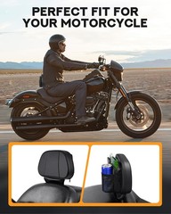 Motorcycle Adjustable Backrest Mounting Hardware Kit Rider Driver Support